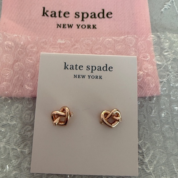 kate spade Jewelry - Kate Spade Loves me Knot stud earrings NWT